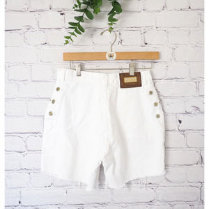 Vintage Lawman Western Jeans Cut Offs White Denim Size 6 Waist 28 100% Cotton